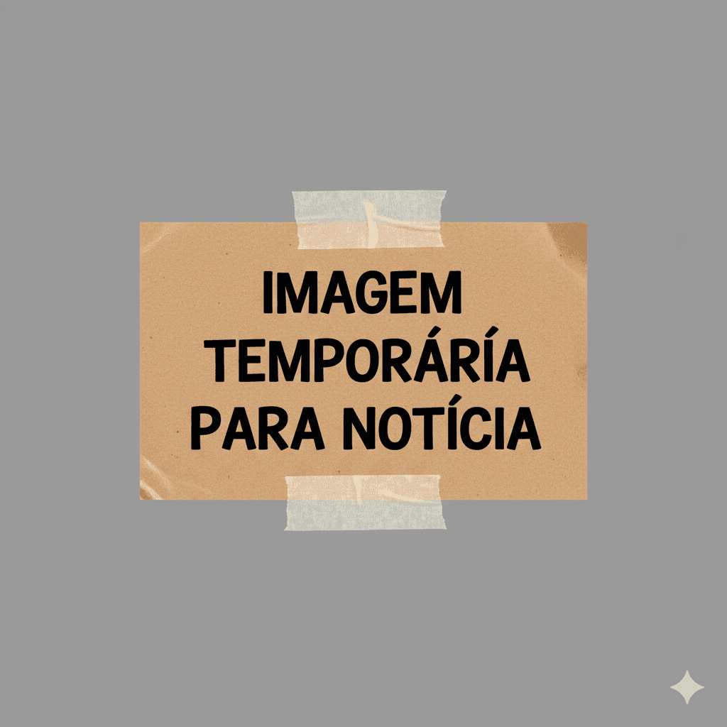 Imagem de um professor utilizando um tablet com gráficos de IA em uma sala de aula moderna.